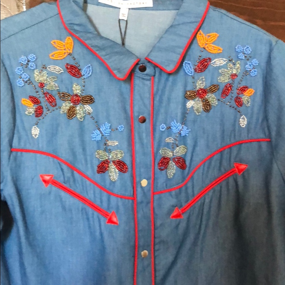 Denim blouse